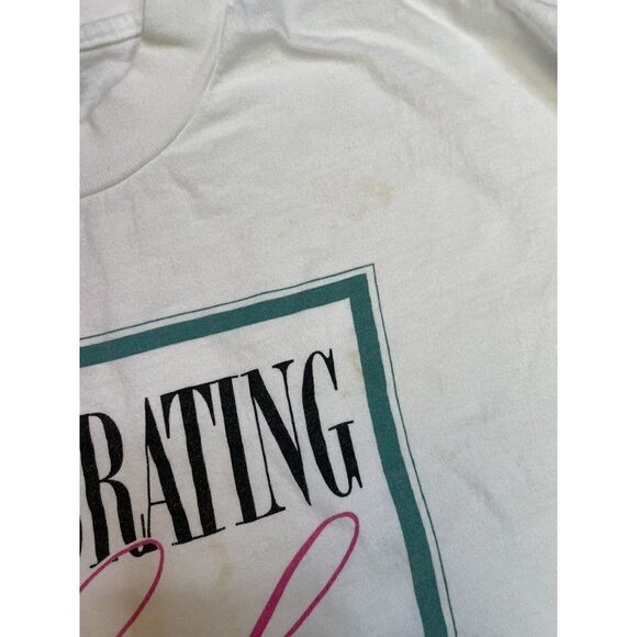 VINTAGE Celebrating Life & Science T-shirt Men XL USA 90s Single Stitch - Picture 3 of 8